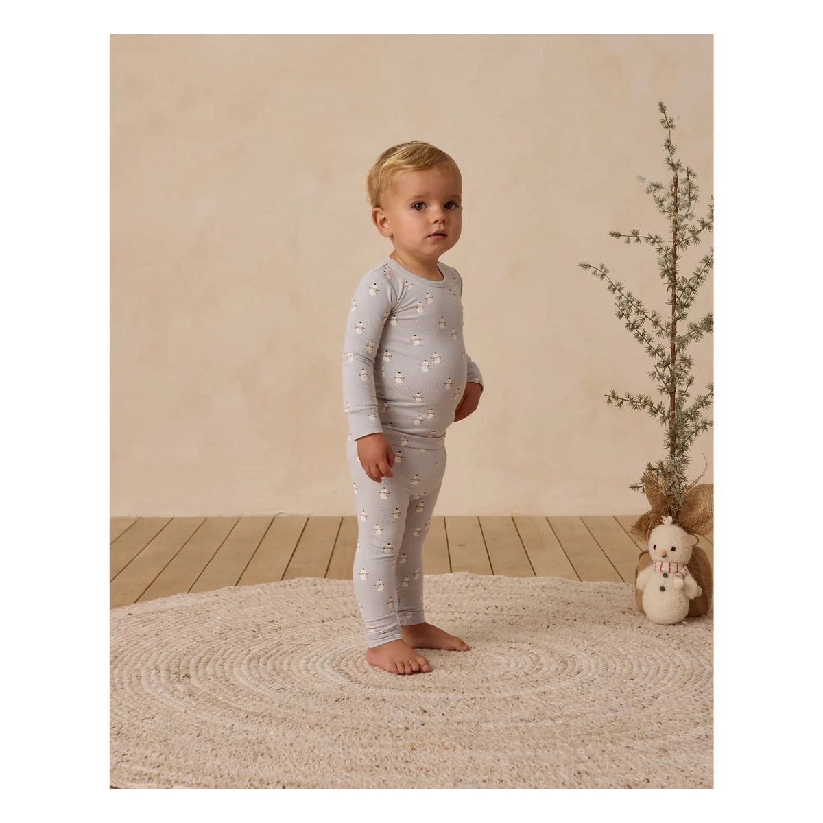 Quincy Mae - Snowmen Pajama Set | Gray