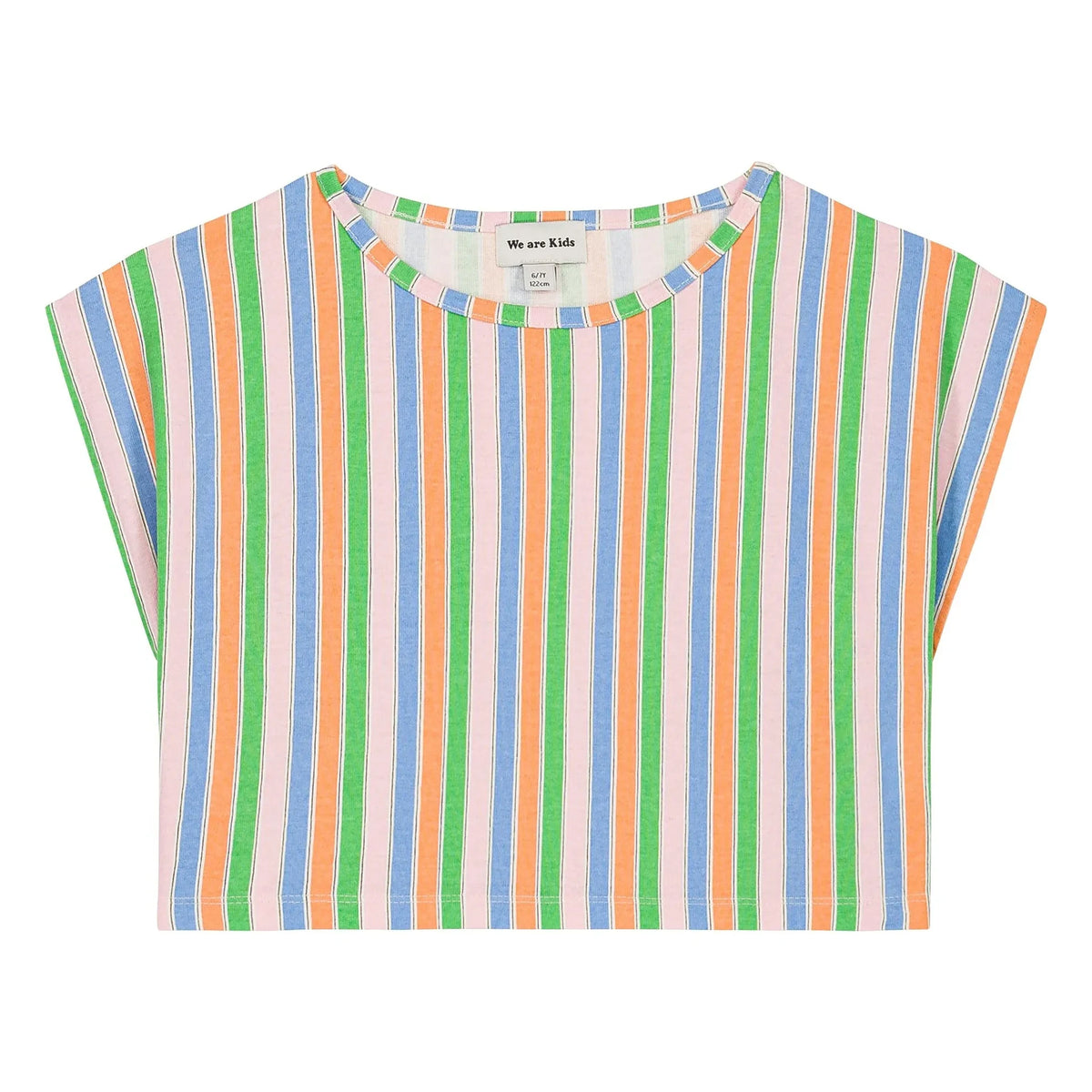 We Are Kids - Jodie Striped Organic Cotton T-Shirt | Light Pink