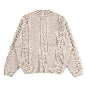 Matona - Wool Cable Sweater | Oatmeal
