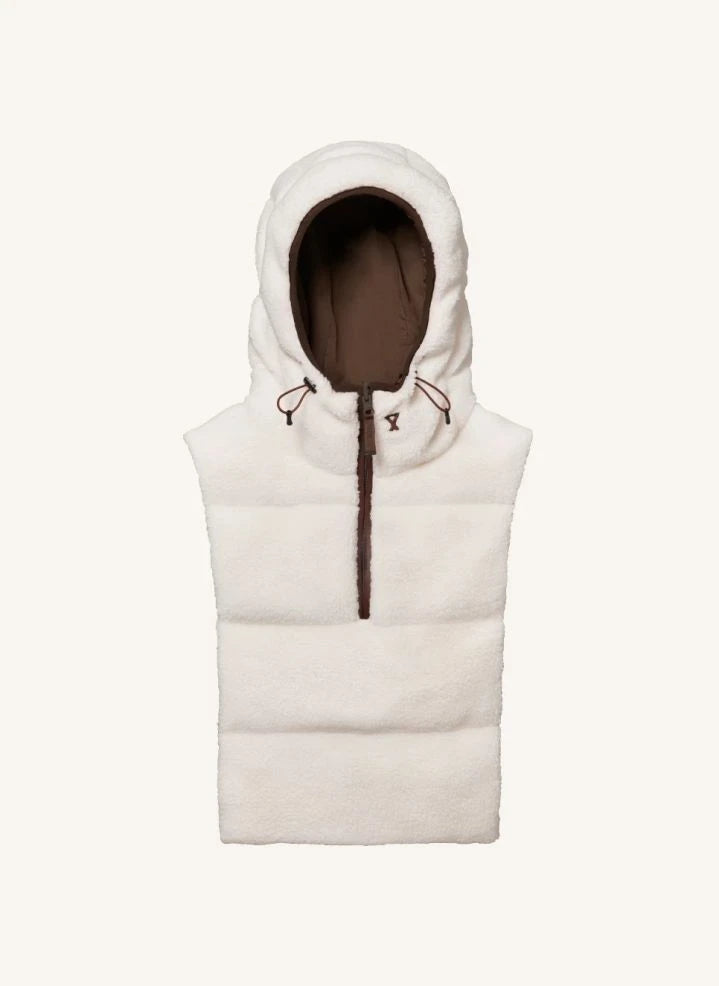 Fudoon - Reversible Sherpa Hooded Puffer Jacket | Chocolate