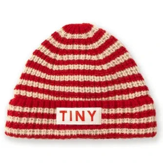 Tinycottons - Striped Wool Baby Hat | Red