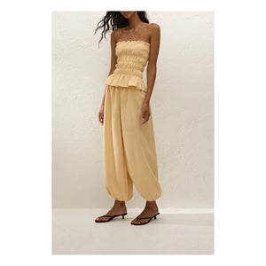 Faithfull the Brand - Tiera Linen Bustier Top | Yellow
