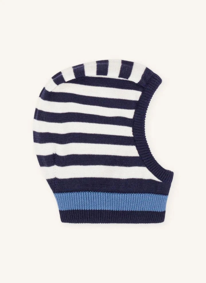 Petit Bateau - Striped balaclava | Midnight blue