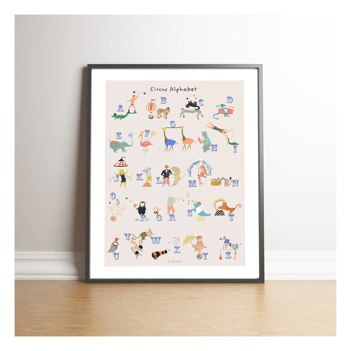 Atelier Mave - Circus Alphabet Poster