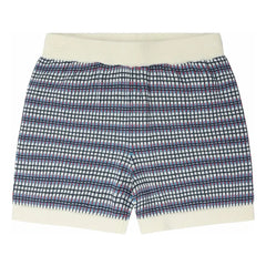 FUB - Organic Cotton Fine Knit Check Shorts | Ecru