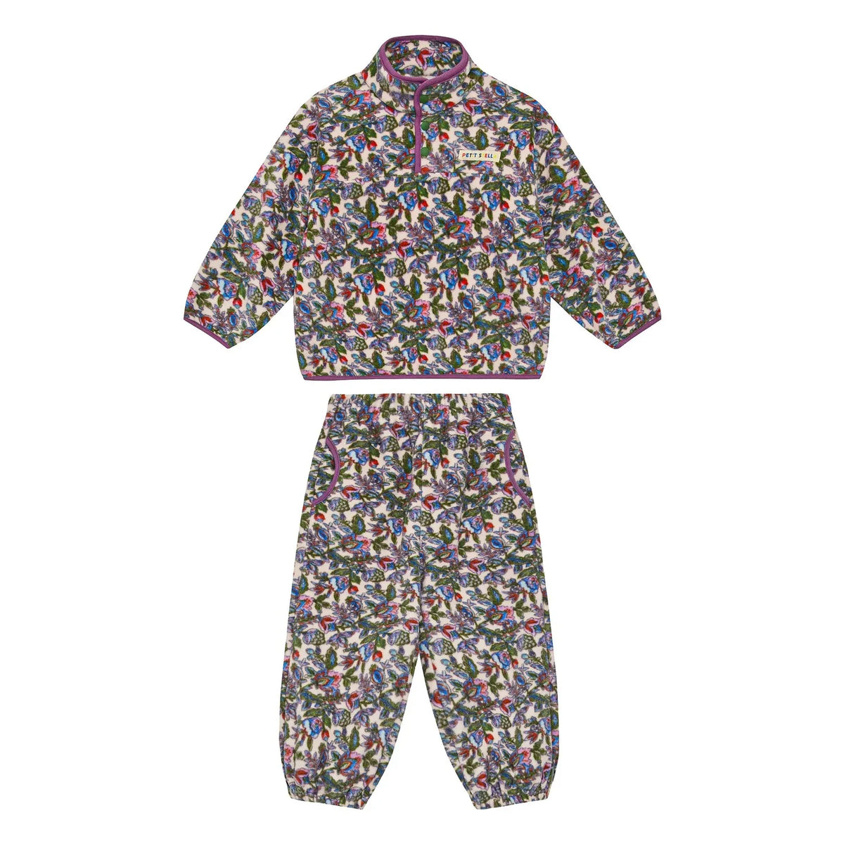 Petit Stella - Floral Fleece Set | Purple