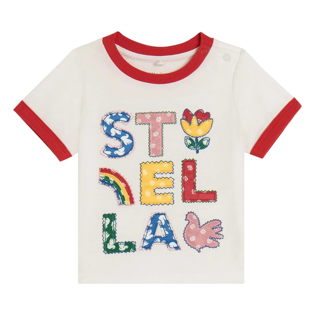Stella McCartney Kids - Stella Organic Cotton Contrast T-Shirt | Ivory