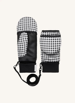 Fudoon - Convertible Vichy Gloves | Black