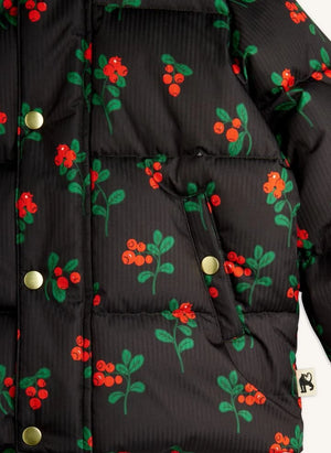 Mini Rodini - Lingonberries puffer coat | Black