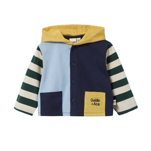 Goldie + Ace - Striped Hooded Jacket | Blue
