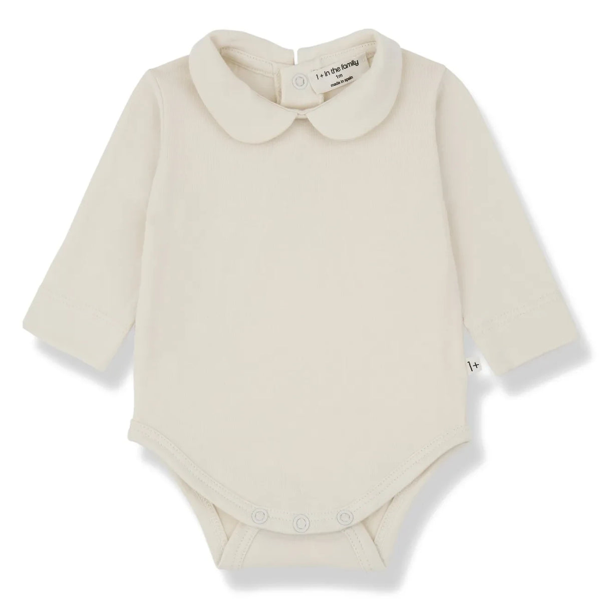 1+ in the family - Claudine Anette Organic Cotton Bodysuit | Ecru