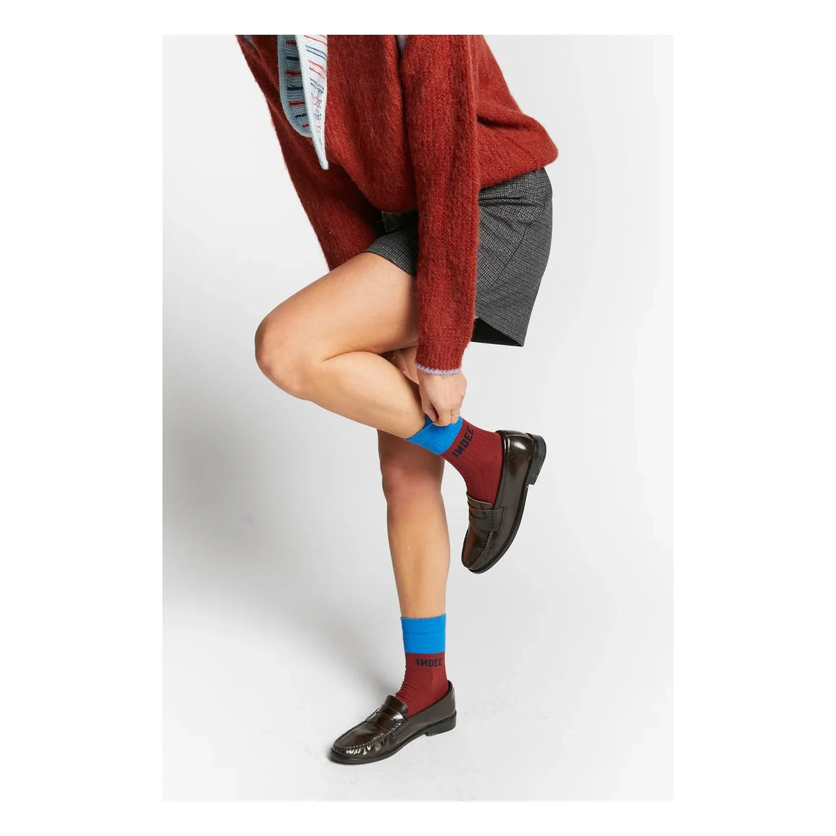 Indee - Woippy Socks | Burgundy