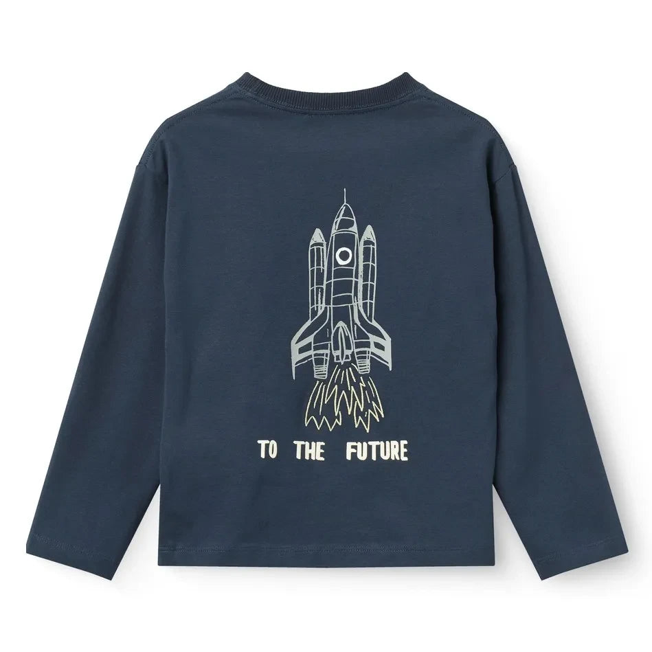 Copenhagen Colors - Organic Cotton Rocket T-Shirt | Navy