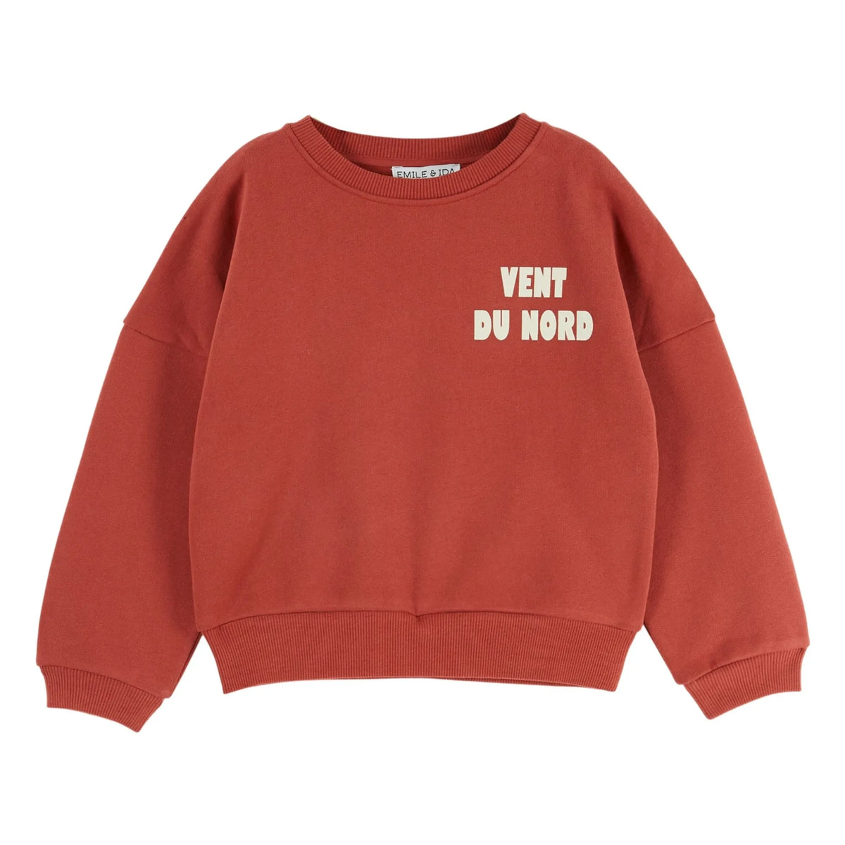 Emile et Ida - Vent Du Nord organic cotton sweatshirt | Red