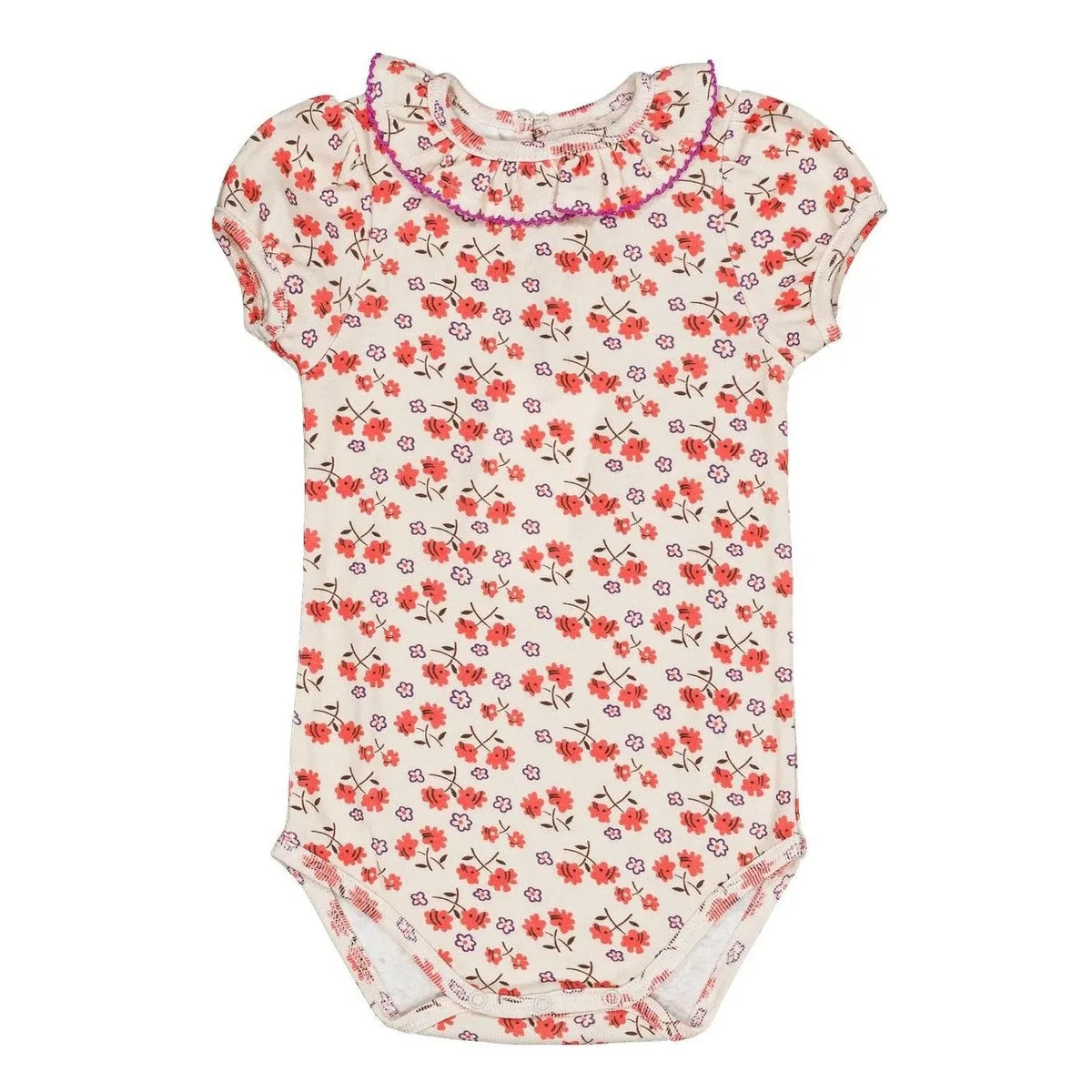 Hello Simone - Perrine Floral Organic Cotton Bodysuit | White