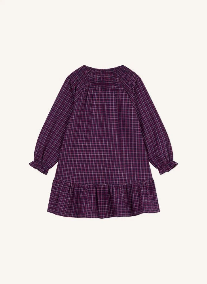 Petit Bateau - Organic cotton ruffle dress | Navy
