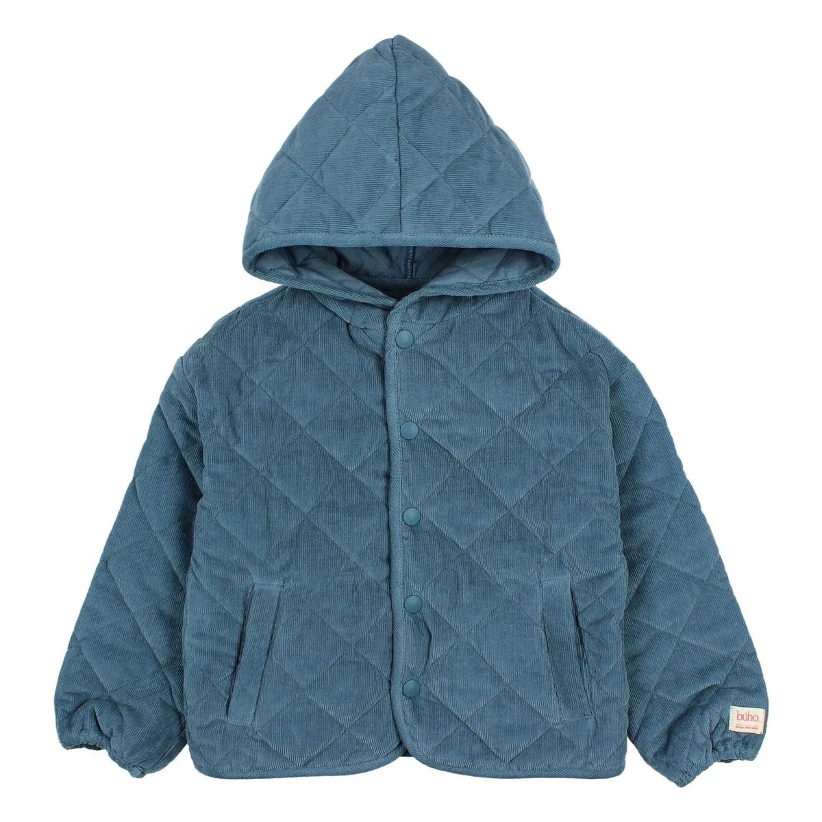 Búho - Soft Velvet Organic Cotton Quilted Jacket | Sky Blue