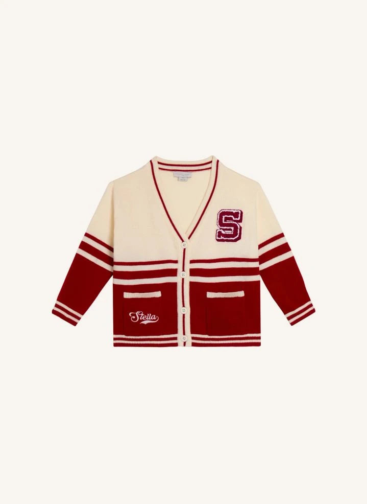 Stella McCartney Kids - College Wool Cardigan | Ivory
