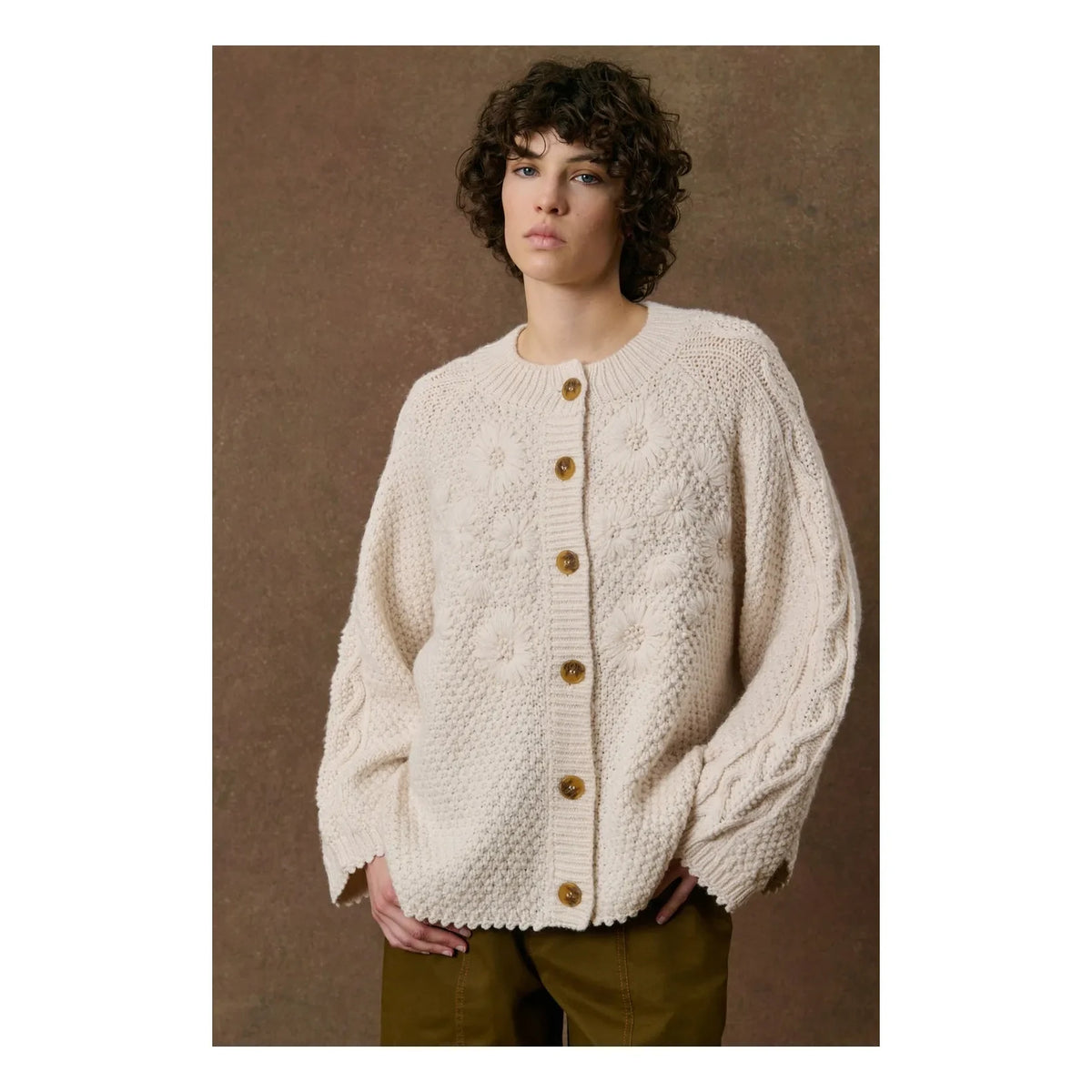Louise Misha - Khallane Wool Cape | Cream