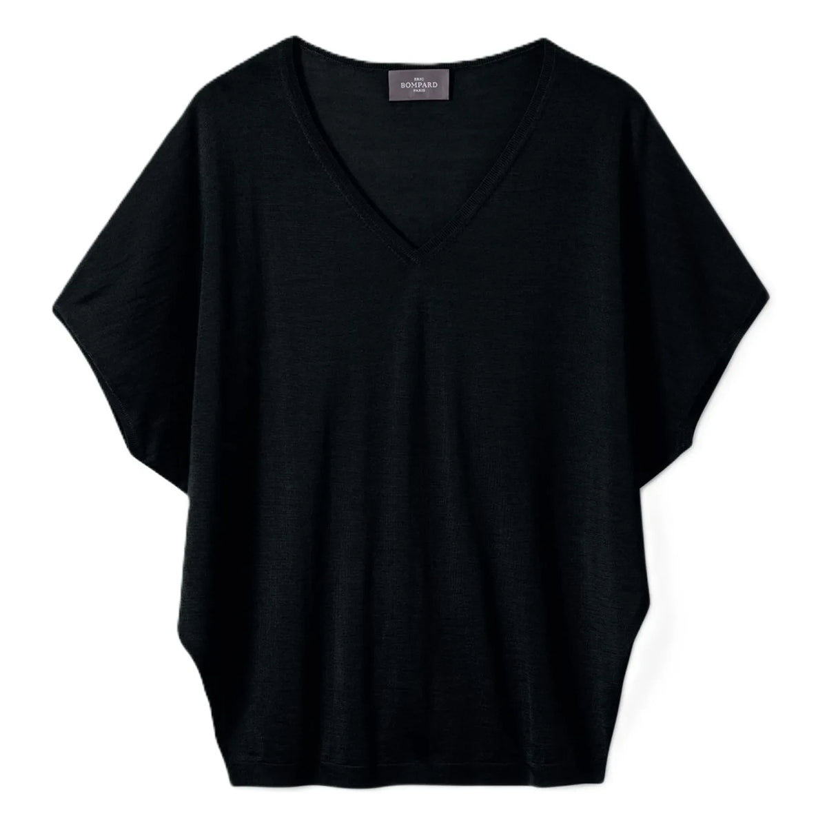 Bompard - Ultra Thin V-Neck Cashmere & Silk Sweater | Black