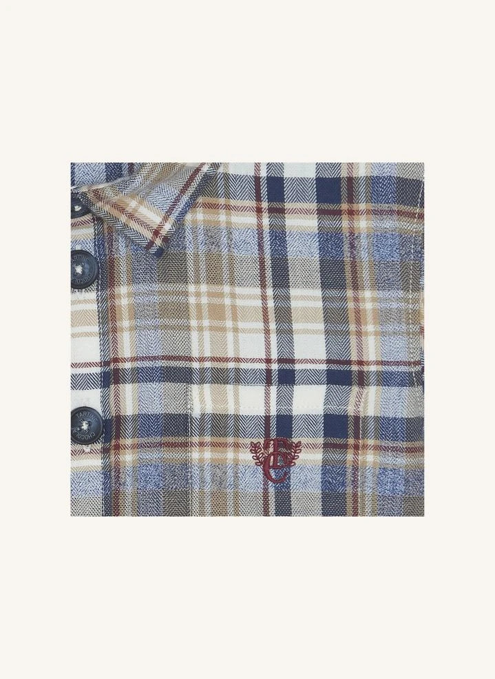 Tartine et Chocolat - TC Checked Pocket Shirt | Burgundy