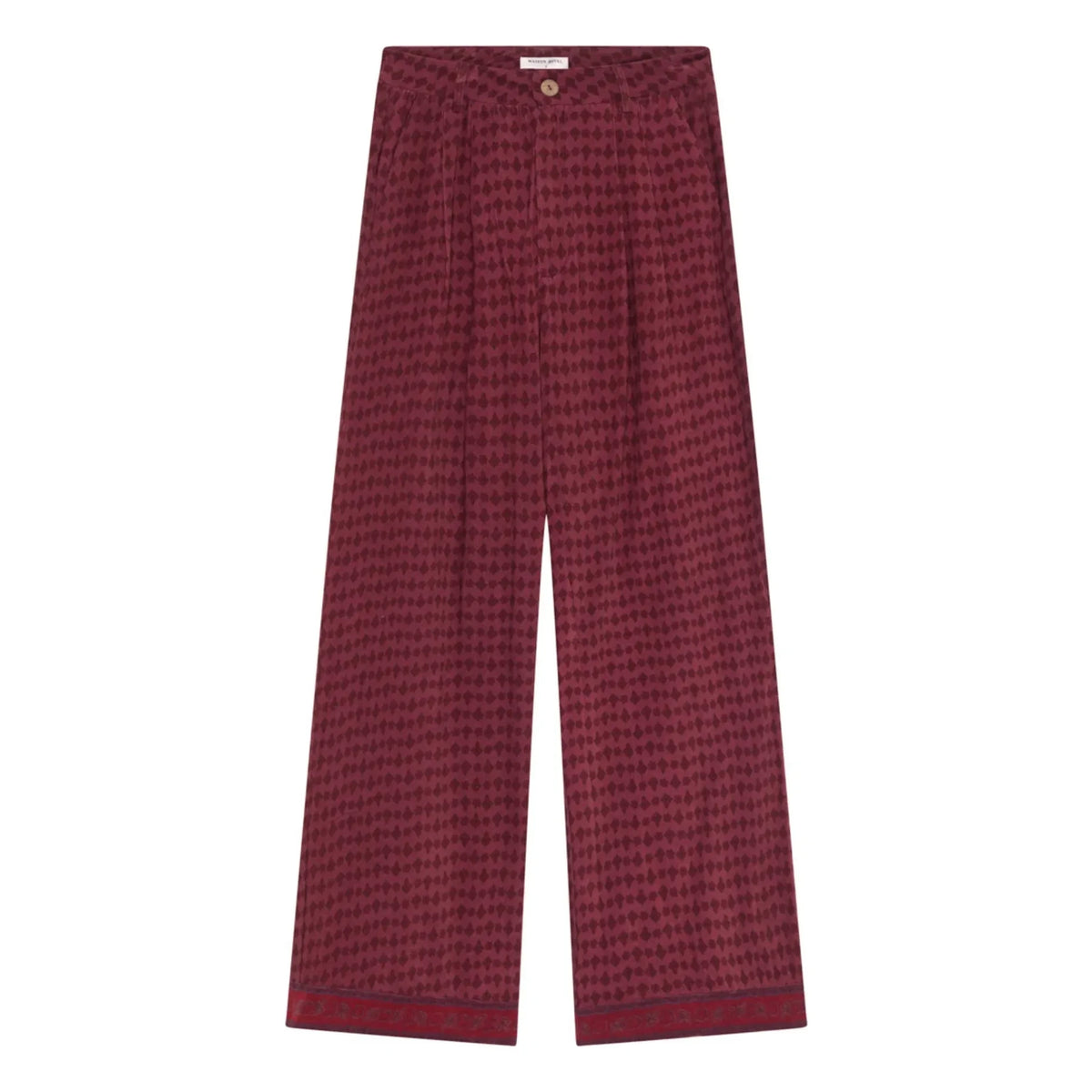 Maison Hotel - Paco Chateau Velvet Pants | Burgundy