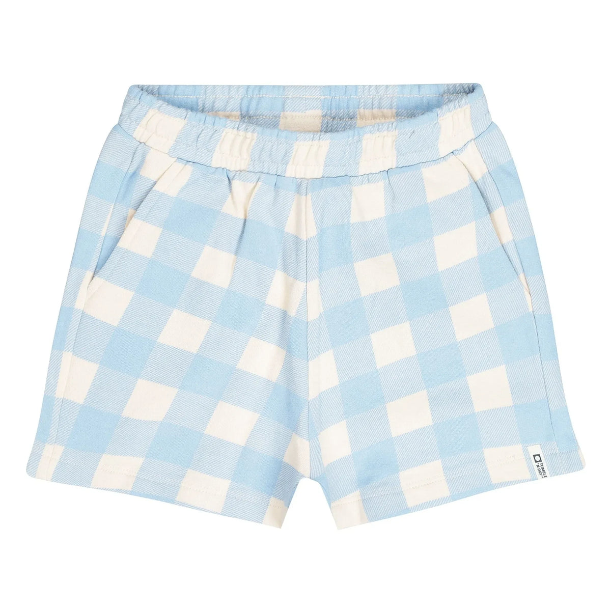 Tumble N'Dry - June Vichy Organic Cotton Shorts | Light Blue