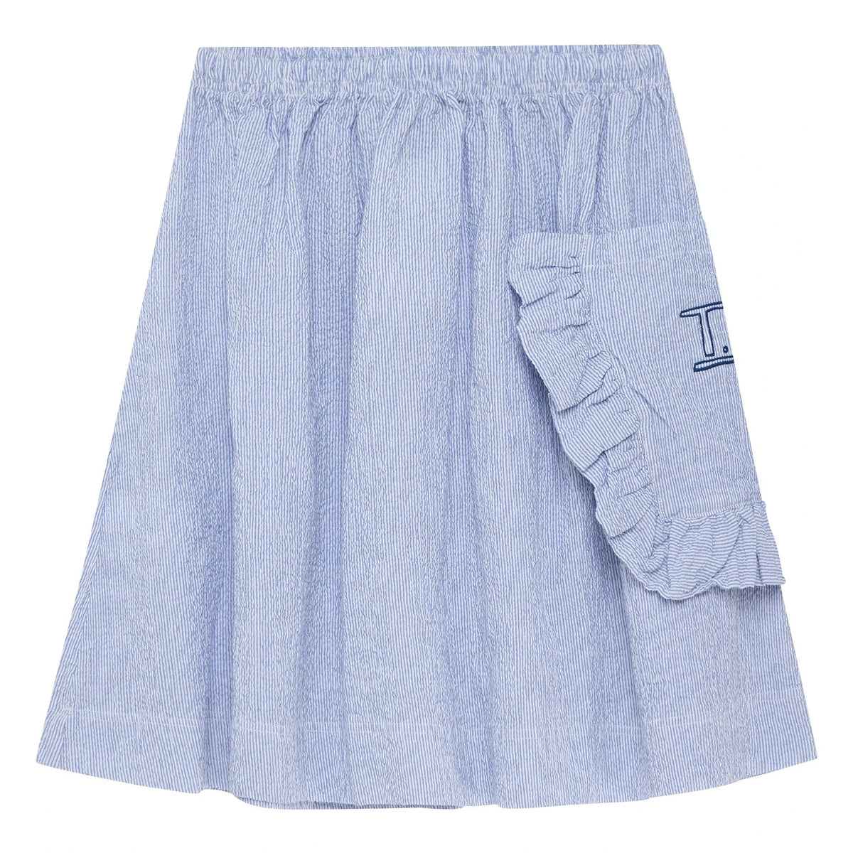 True Artist - No.7 Striped Seersucker Skirt | Blue