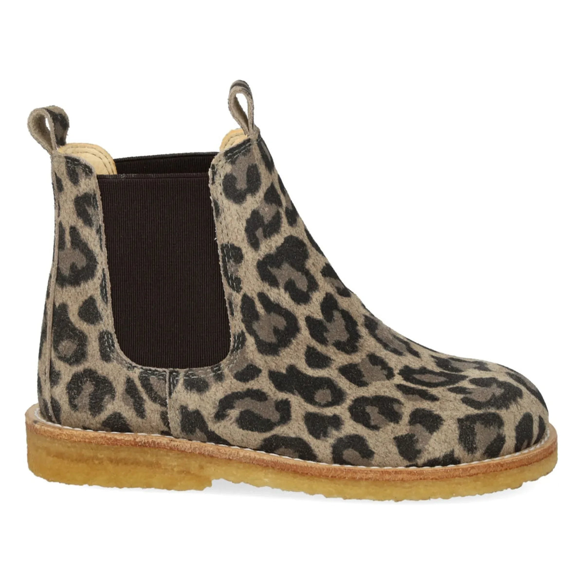 Angulus - Leopard Chelsea Boots | Earth Brown