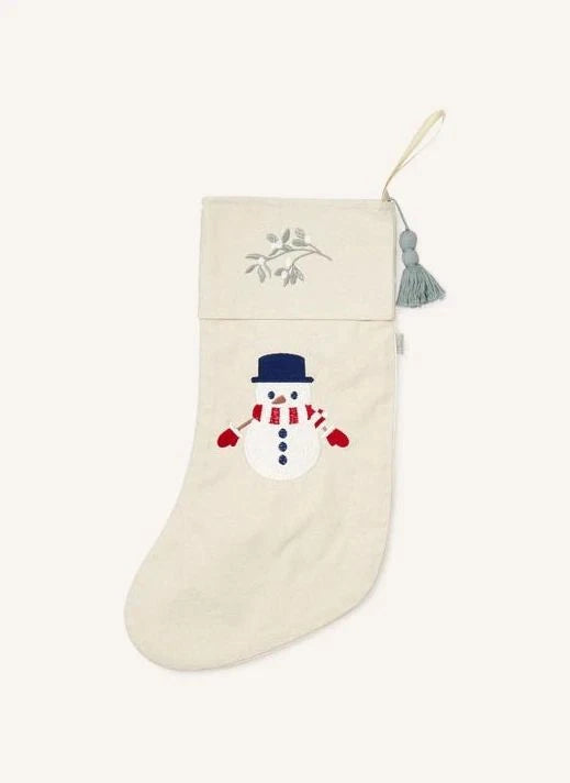 Cam Cam - Snowman Christmas Stocking | Ecru
