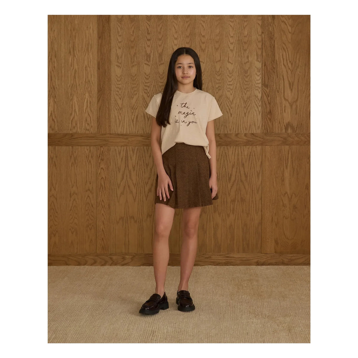 Rylee + Cru - Pleated Skirt | Tobacco