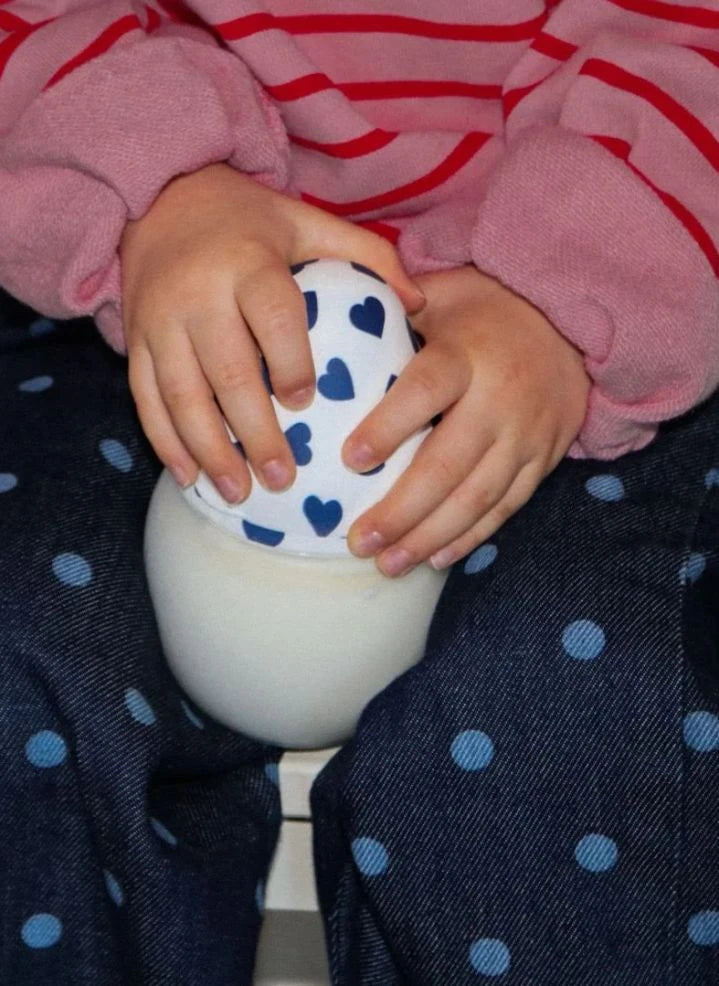 Elhée - Medical Grade Silicone Baby Bottle, Ergonomic "Hearts" Nipple | Dark Blue