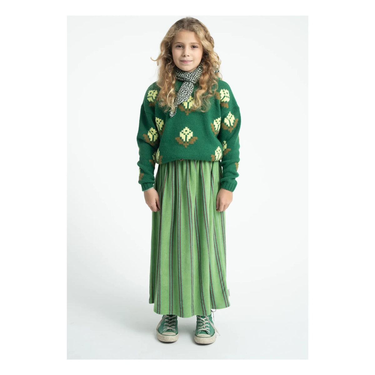 Piupiuchick - Floral Sweater | Green