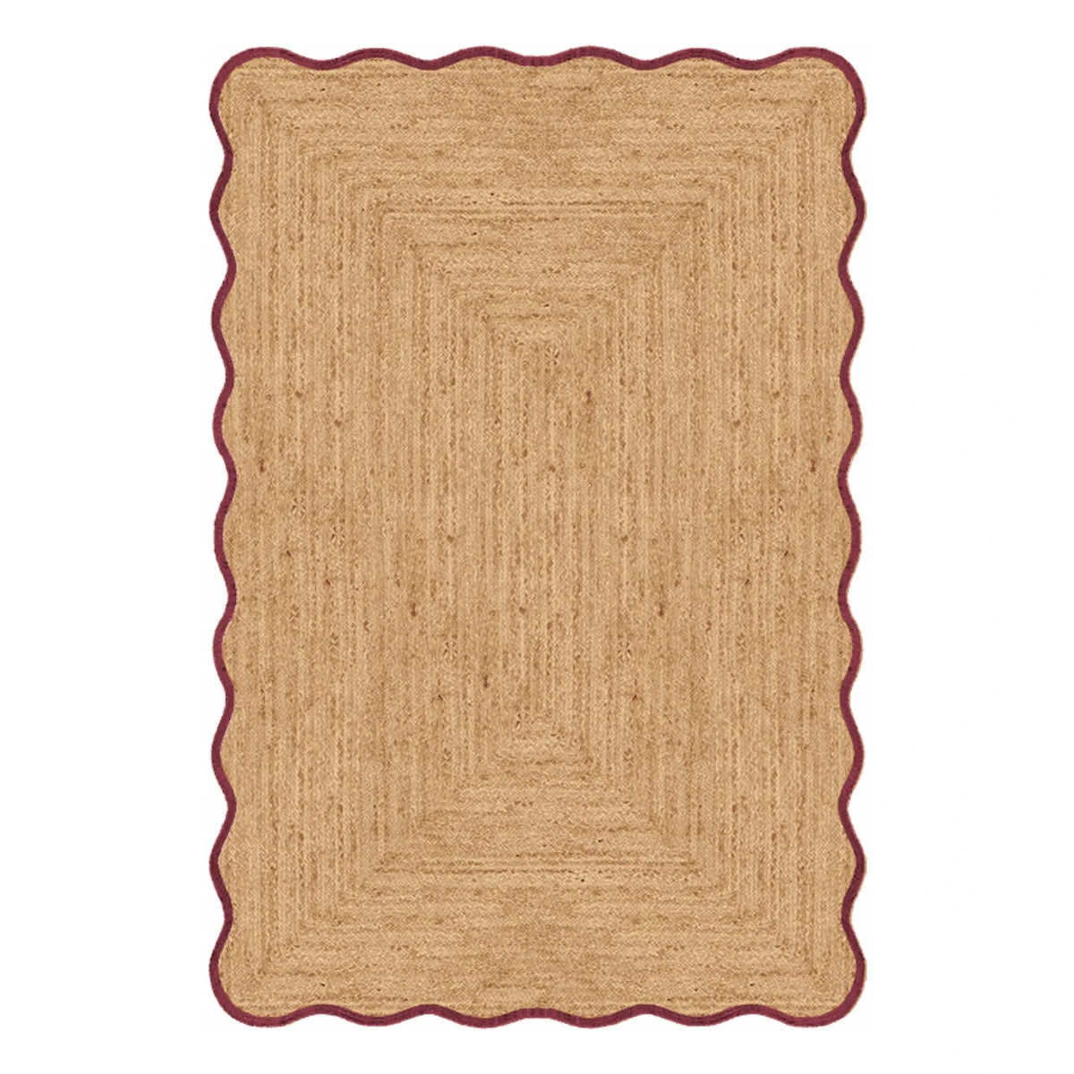 Layered - Clam jute rug | Matte black