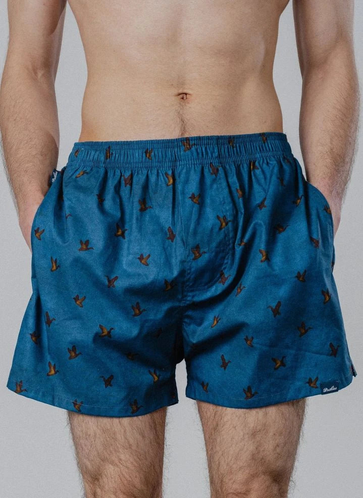 Pockies - Duck Boxer Shorts | Petrol Blue