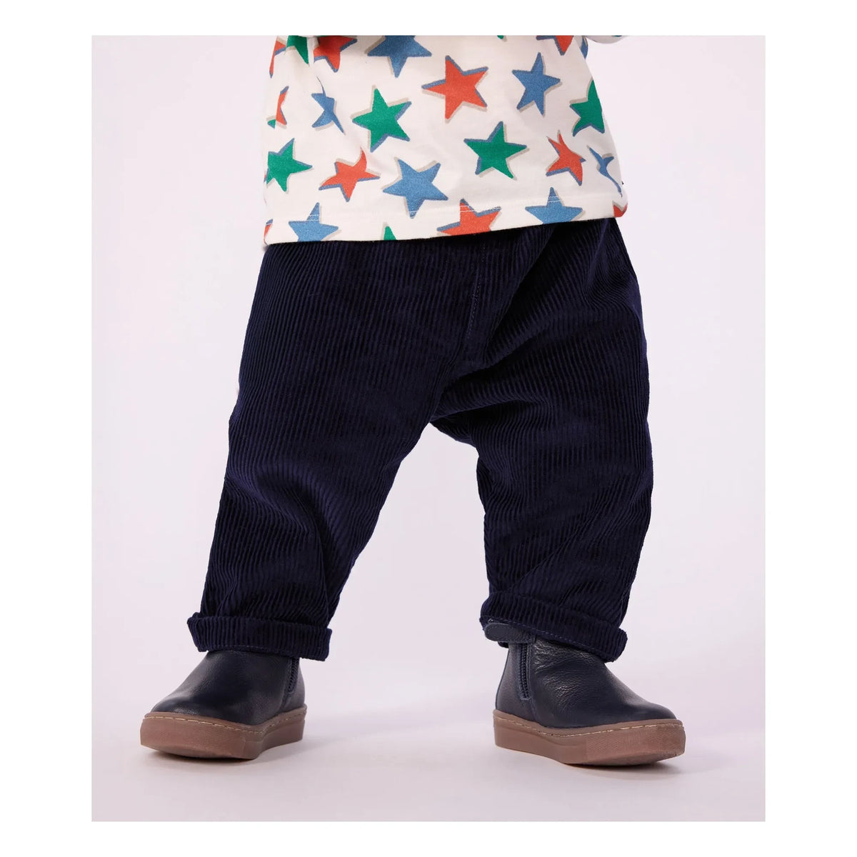 Petit Bateau - Organic cotton fleece pants | Night blue