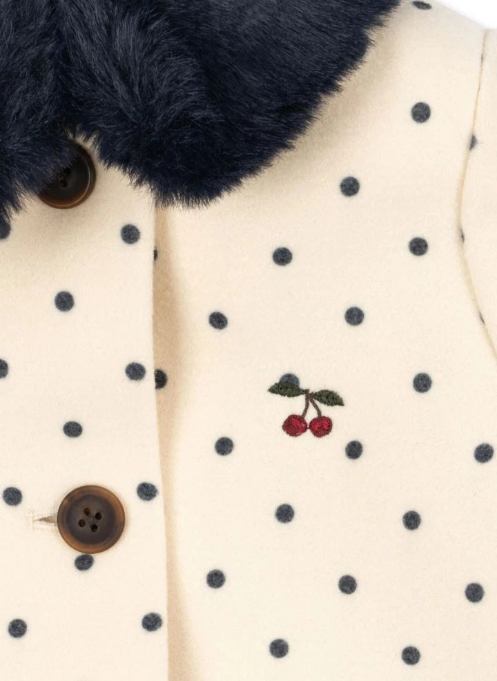 Konges Sløjd - Porsia Pois Wool Coat | Ecru