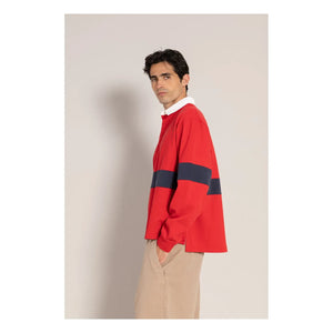 Smallable Man - Fausto Organic Cotton Polo T-shirt | Dark red