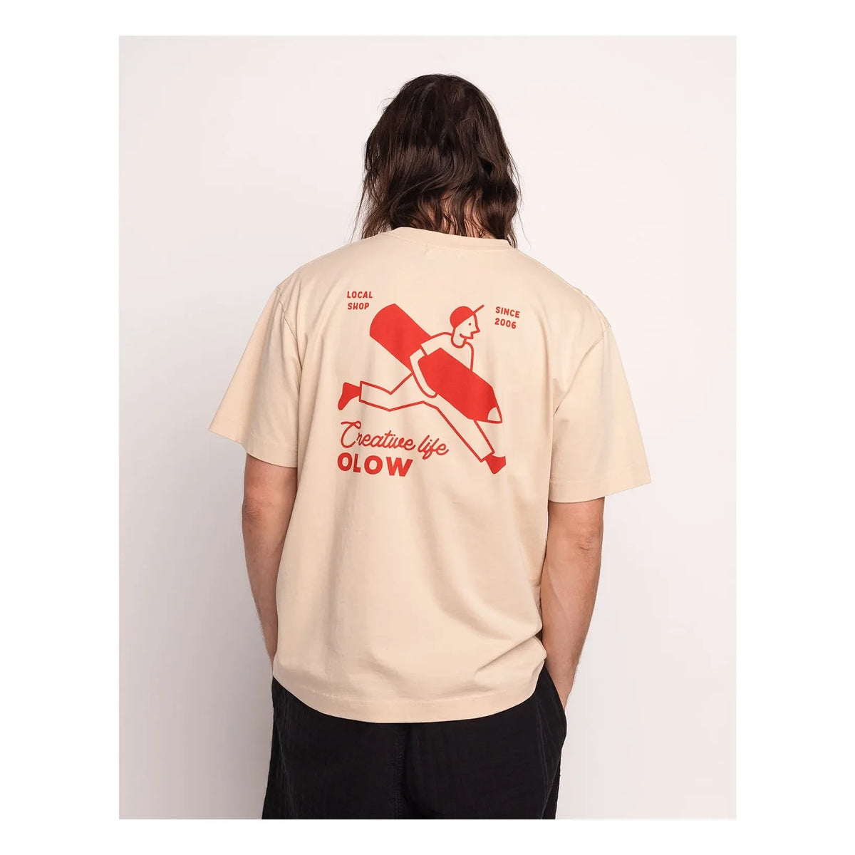 Olow - Creative Cotton T-Shirt | Cream