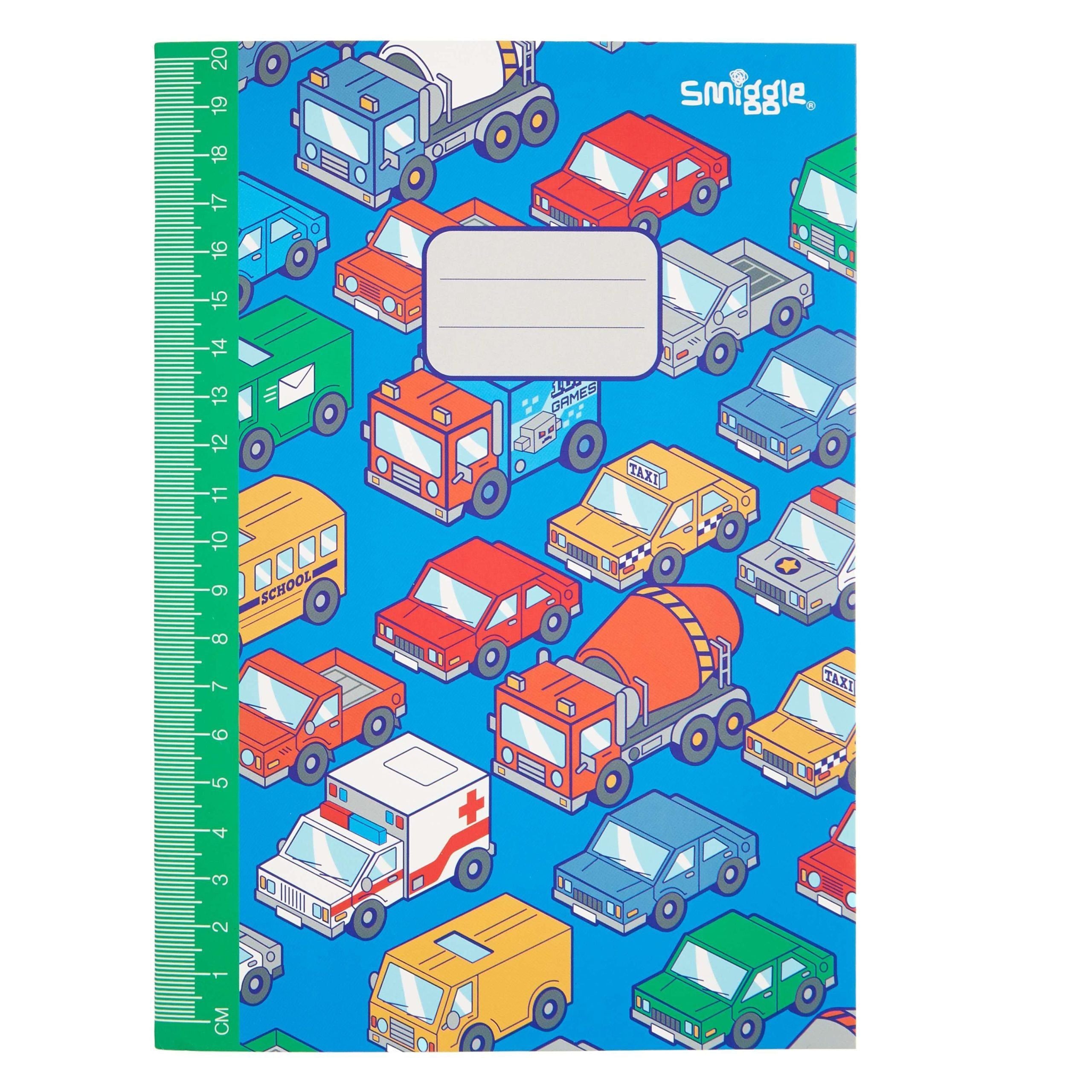 Smiggle - A5 Cetvelli ve Çizgili Defter-Dinossi