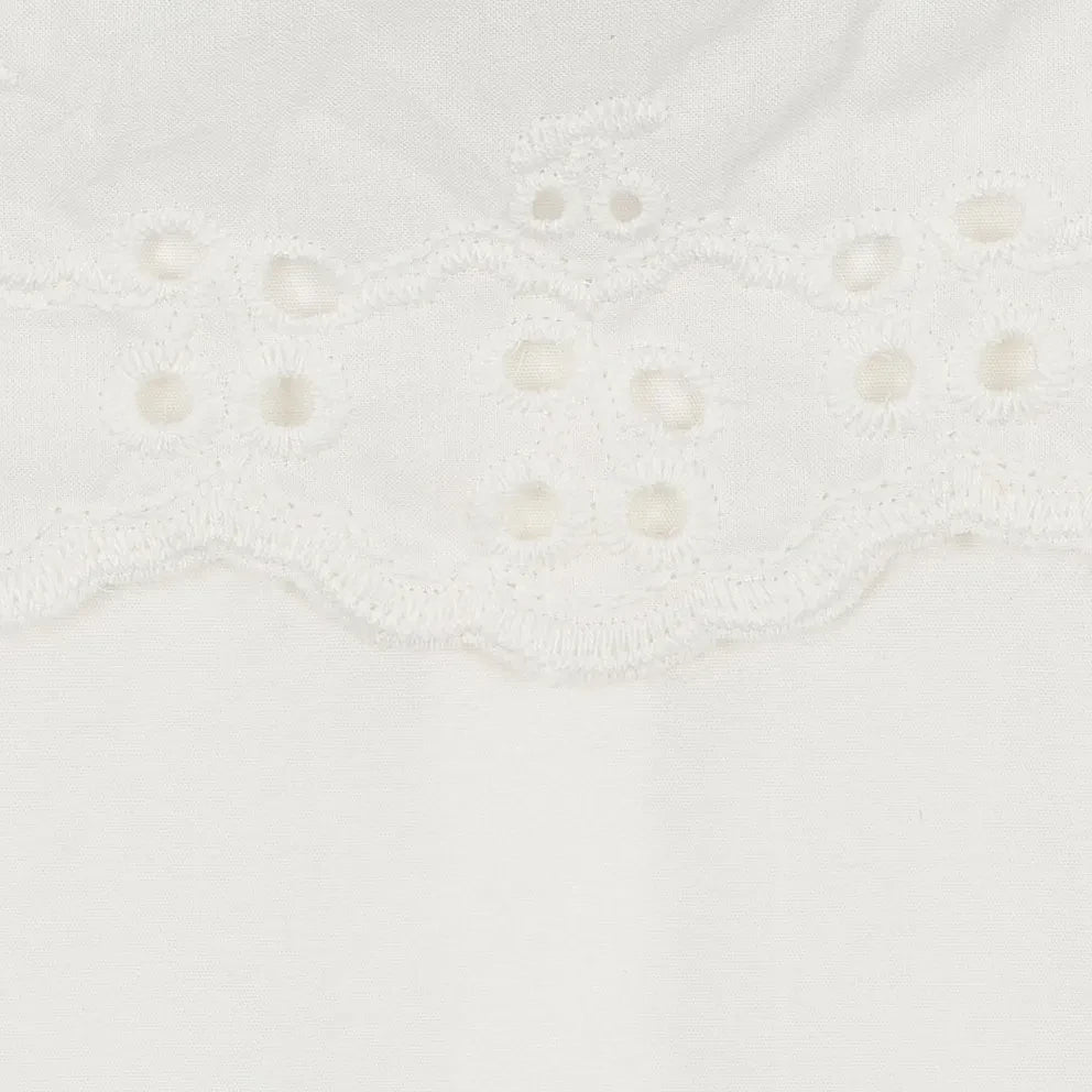 Konges Sløjd - Rilo Embroidered Blouse, Organic Cotton | White