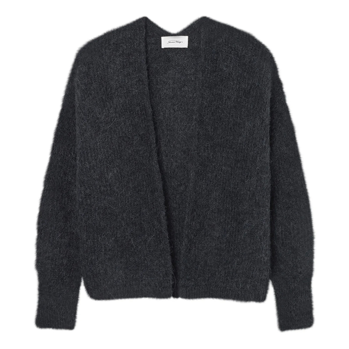 American Vintage - Eastern Shawl Collar Alpaca Wool Cardigan | Mélange charcoal gray