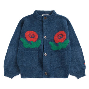 Bobo Choses - Floral Cardigan | Dark Blue