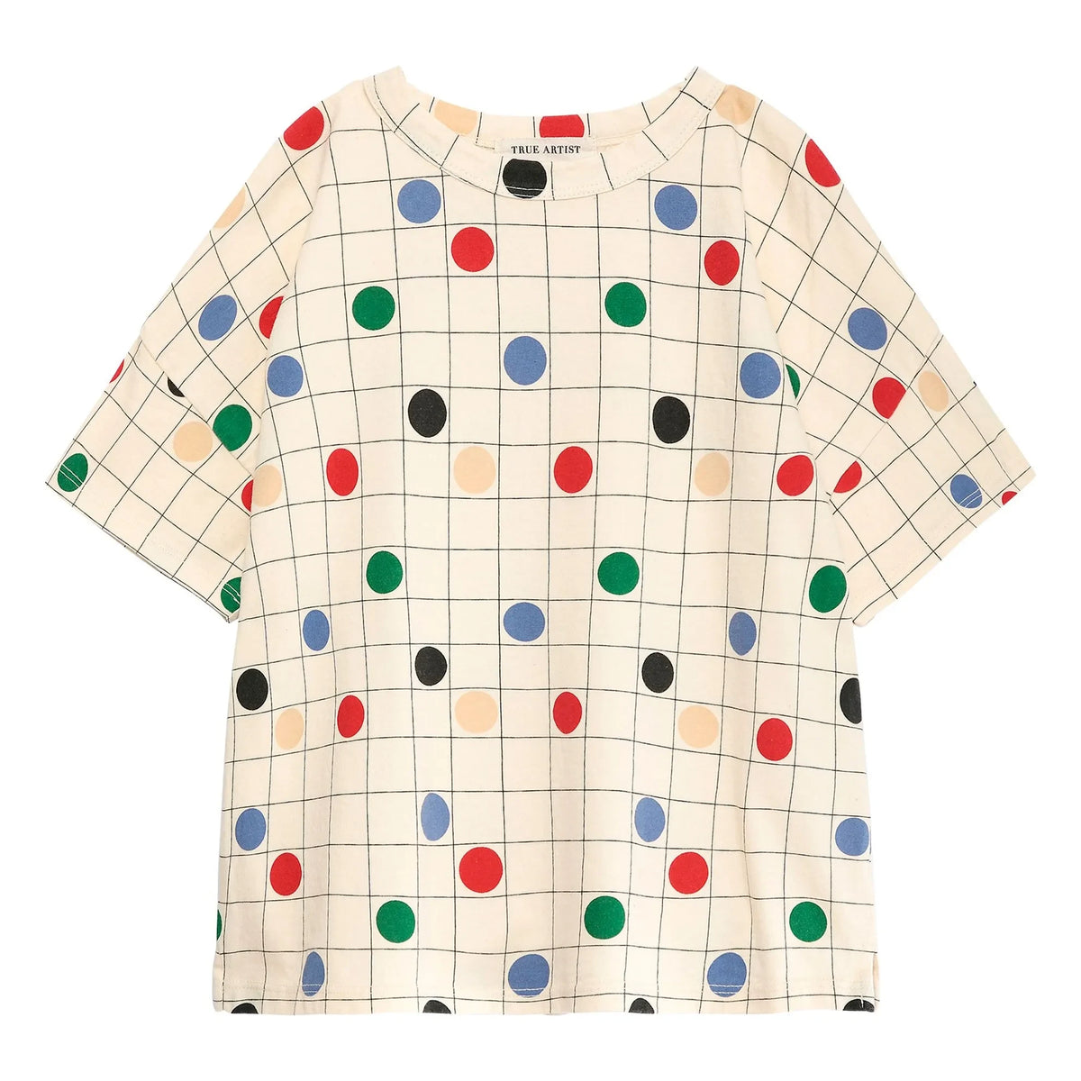True Artist - Circles Organic Cotton T-Shirt | Beige