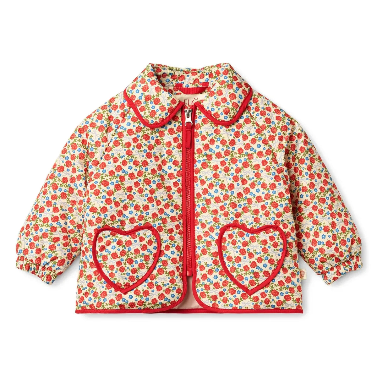 Flöss - Floral Quilted Jacket | Red