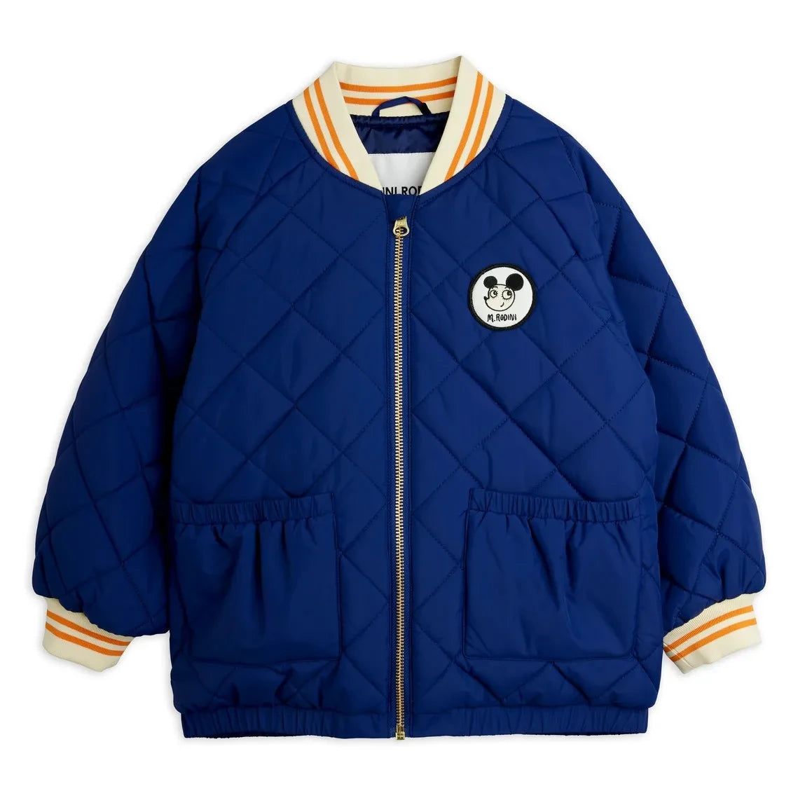 Mini Rodini - Recycled Fibre Quilted Puffer Jacket | Dark Blue
