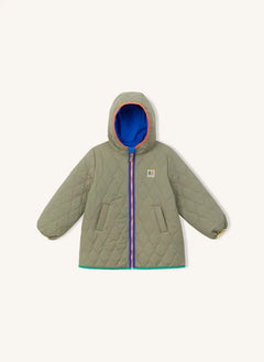 Arsène et Les Pipelettes - Reversible Quilted Parka | Khaki