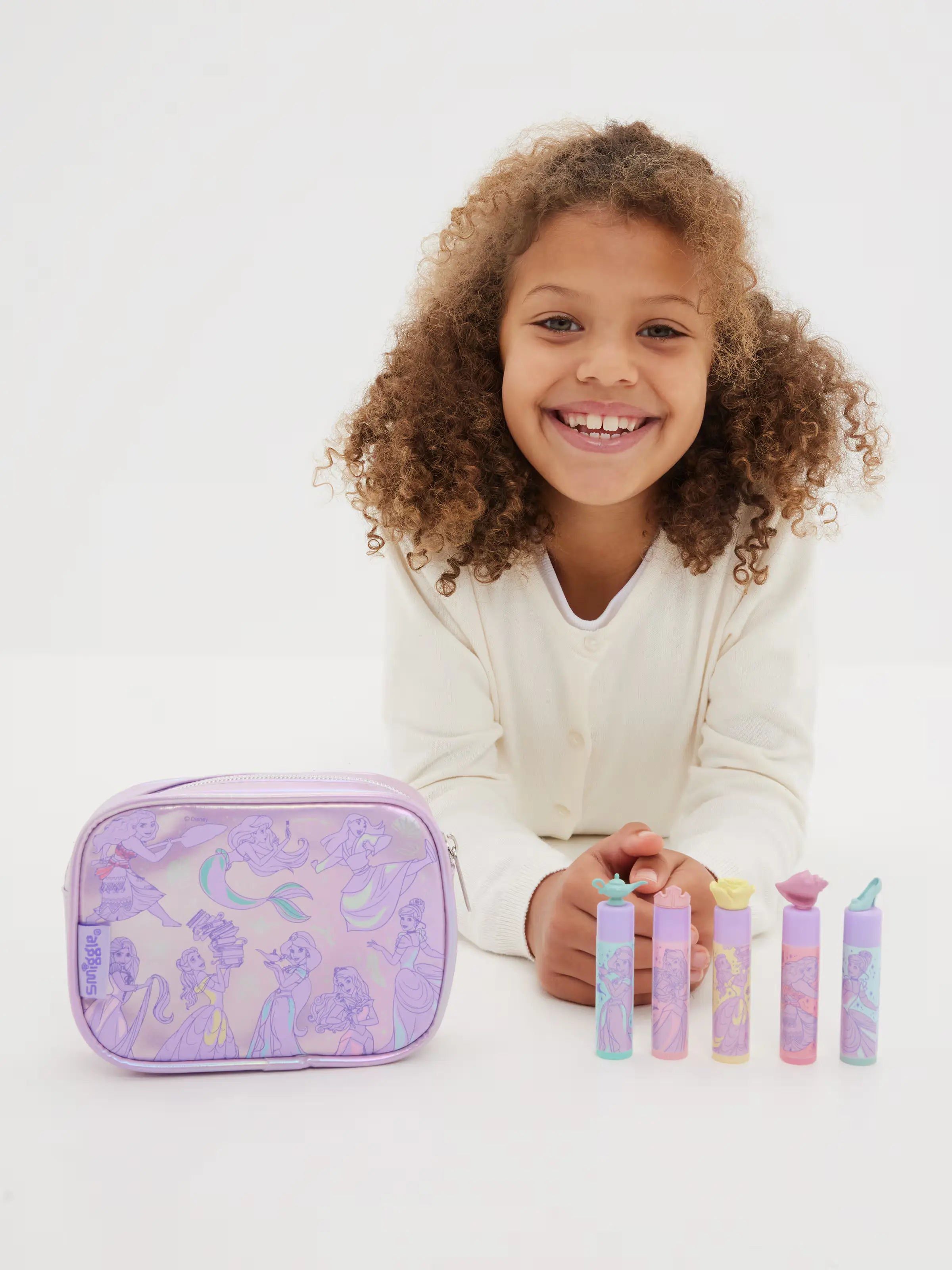 Smiggle - Disney Prenses 5li Dudak Balsam Seti ve Çantası-Dinossi