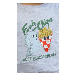 Bonton - Taxo Fish & Chips T-Shirt | Heather Grey