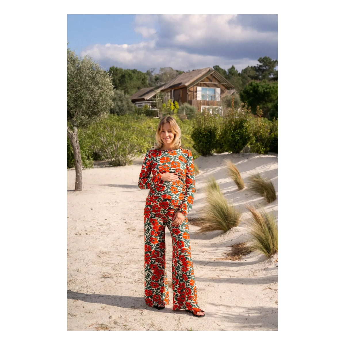 Paloma Collection - Mona Poppy Maternity Top | Red